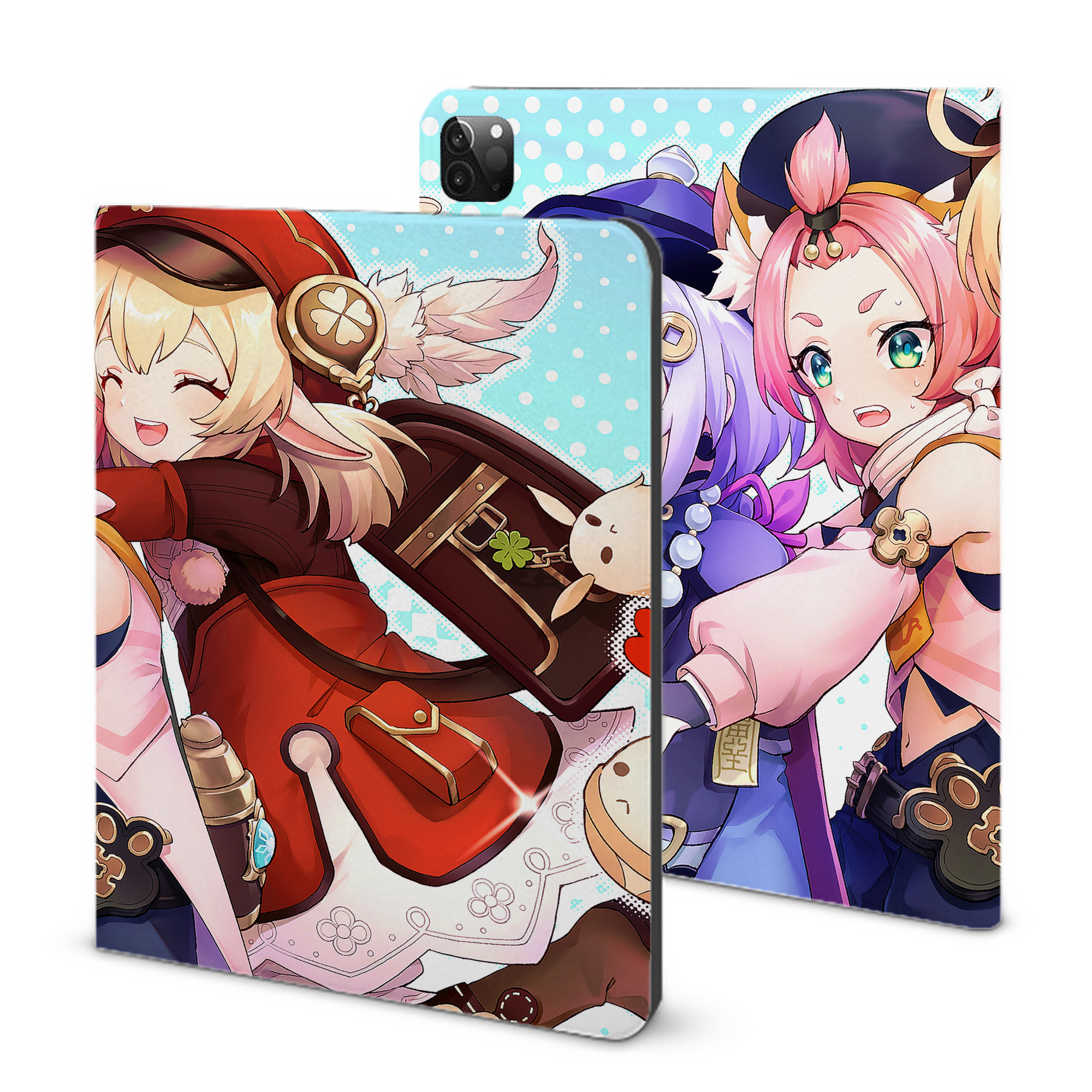 げんし神 genshin IPadケース ペンホルダー付き ブックスタイルデザイン